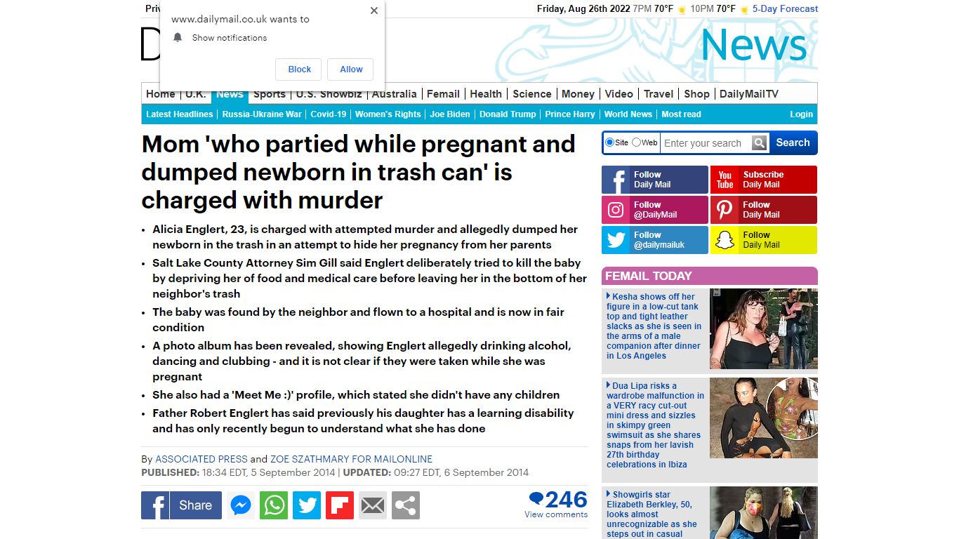 Alicia Englert 'who partied pregnant and dumped newborn in trash ...