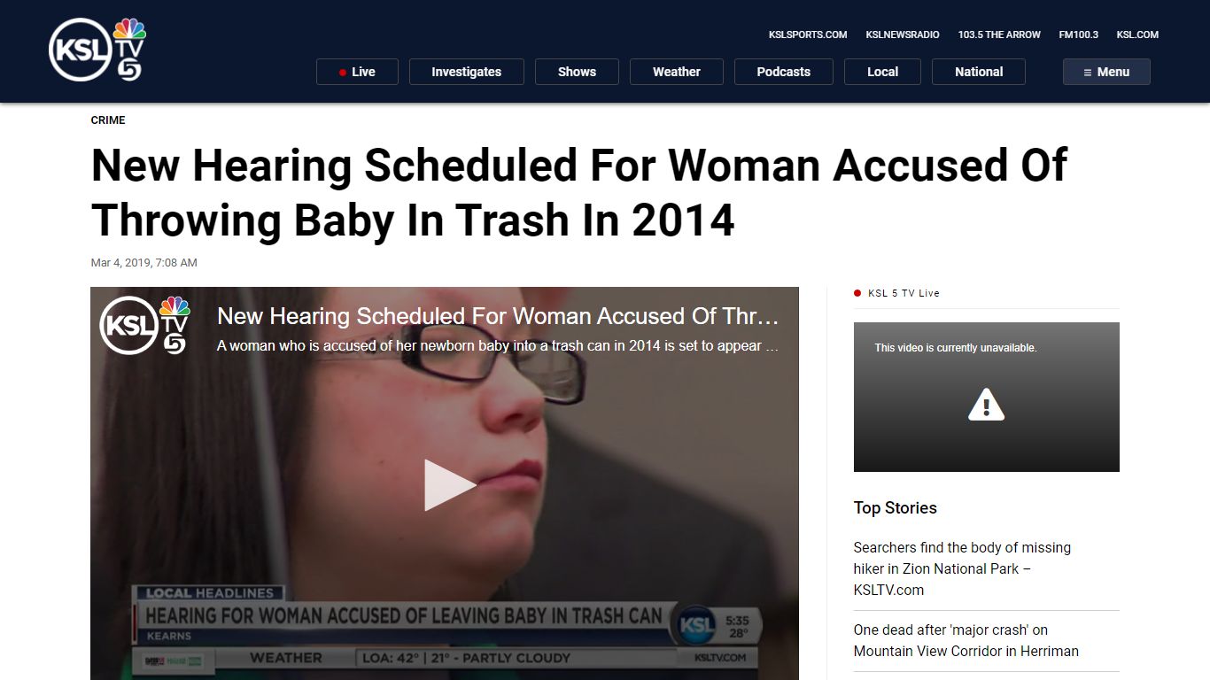 New Hearing Scheduled For Woman Accused Of Throwing Baby In Trash In 2014